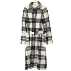 MARNI マルニ 20AW ポリエステルチェックバルカラーベルテッドコート TUMU0062U0 ブラック アイボリー 48のサムネイル