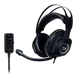 【中古】(未使用･未開封品)HyperX Cloud Revolver ゲーミング ヘッドセット オーディオコントロールボックス付延長ケーブル ブラック/ホワイト 2年保証 HX-HSCR-GM