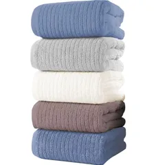 【特価商品】5枚セット 60*120cm ] フェイスタオル 強い吸水速乾 タオル [tkone ホテル仕様 手ぬぐい 大判 高速吸水 速乾 耐久性 バスタオル ふわふわ 肌触り 瞬間吸水(5組み合わせ色-Bバスタオル / 5枚組)