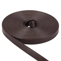 【在庫セール】平紐 レザーコード 8mm イミテーションレザー 居合刀用 合成皮革 革紐 下げ緒 皮紐 レザーテープ 武道 刀剣用 汎用性 レザークラフト 下緒 DIY 手作り 飾り 5M 素材 手芸材料 OLYCRAFT ハンドメイド （コーヒー）