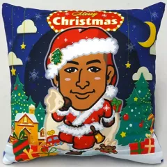 【中古】クッション・本体 関口メンディー(EXILE) スクエアクッション クリスマス 2021ver. 特別オンラインブース ～クリスマス 2021～ グッズ