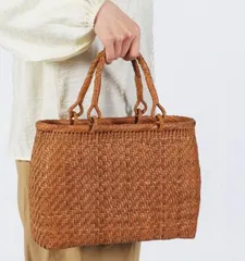 2025美品★職人手作り良品　山葡萄かごバッグ 手編み山葡萄籠バッグ バスケット籐かご 　高級UPハンドバック