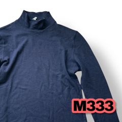 mina perhonen(ミナ ペルホネン)　タートルネック ニット　ダークネイビー色　38サイズ　レディーストップス　管理M333