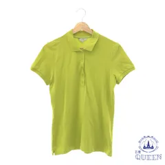 ☆美品☆ UNIQLO ユニクロ トップス ポロシャツ 半袖 スタンダードカラー 大きいサイズ レディース ライトグリーン L 901-8873 送料無料 古着