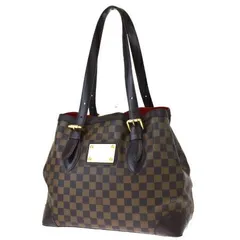 【中古】 ルイヴィトン LOUIS VUITTON ハムステッド MM ショルダーバッグ トート ダミエ エベヌ レザー N51204 12JC621