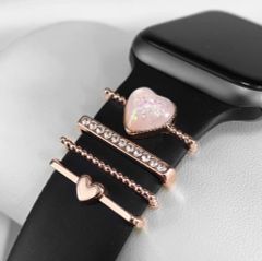 Apple Watch、互換性のあるスマートウォッチ用装飾アクセサリー,ダイヤモンド,ジュエリー用,サイズ8 7 6 5 4 SE,Samsung/Huawei用,,その他互換性のある スマートウォッチ,20/22mm,非Dストラップ