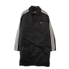 PRADA (プラダ) ×adidas Re-Nylon アームラインナイロンカーコート アウター SGB937 ブラックのサムネイル