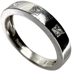 9号 ダイヤモンド 0.15ct リング・指輪 Pt900プラチナ 3.8g レディース 【中古】【真子質店】【NN】