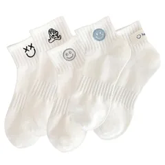 靴下 レディースくるぶしソックス 女性用 かわいい Socks] おしゃれ レディース靴下 スニーカーソックス 綿 Tinn 蒸れない 脱げない 通気 くるぶしソックス [Shinn 5足セット 22-25cm 四季用