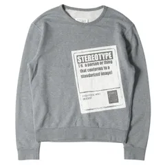 Maison Martin Margiela メゾンマルタンマルジェラ スウェット STEREOTYPE ロゴ ワッペン クルーネック スウェットシャツ 18AW トップス トレーナー 裏毛 ステレオタイプ MM14 ヘザーグレー 46 イタリア製のサムネイル