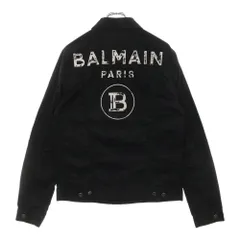 BALMAIN (バルマン) LOGO DENIM SHIRT バックロゴプリント 長袖シャツジャケット ブラック 8639Z100のサムネイル