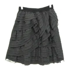 トゥービーシック スカート ボトムス フリル ドット柄 レディース 40サイズ ブラック TO BE CHIC 【中古】