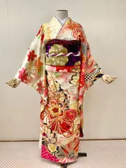 成人式　振袖セット　金駒刺繍　花柄