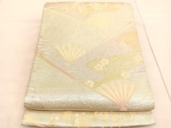 正絹 夏の袋帯 【つゆ芝 葉模様】 - メルカリ
