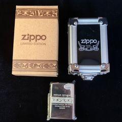 未使用 ZIPPO 限定 エクアドル インディアン 銀仕上げ ハードケース 外箱入り