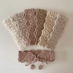 ハンドメイド かぎ編み ヘアバンド ベビー キッズ 親子 おそろい クリスマス