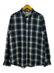 L.L.Bean (エルエルビーン) 長袖シャツ ネルシャツ ボタンダウン チェック柄 228061 M グリーン メンズ/078