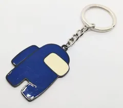 アモングアス　AMONGUS　キーリング　キーホルダー　紺色　人狼　アメリカン雑貨