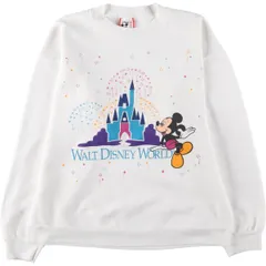 古着 90年代 DISNEY DESIGNS MICKEY MOUSE ミッキーマウス キャラクタースウェットシャツ トレーナー USA製 メンズL相当/eaa515485