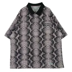 WACKO MARIA ワコマリア PYTHON VELOUR POLO SHIRT パイソン ベロア ポロ シャツ 半袖 ピンク系 ブラック系  L【中古】 - メルカリ