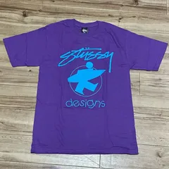 【S】 Stussy ステューシーSurfDesigns サーフデザイン 半袖 Tシャツ 紫 ストリート 西海岸 綿100% (63)