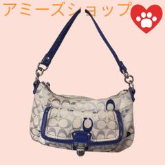 コーチCOACHシグネチャー2WAYキャンバスエナメルネイビーF21623