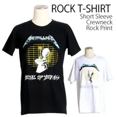 Metallica Tシャツ メタリカ ロックTシャツ バンドTシャツ メンズ レディース ロックT バンドT バンT ロゴ 大きいサイズ 衣装 ロゴT ダンス ミュージック ファッション ブラック ホワイト 黒 白 コットン 100% M L XL 2XL