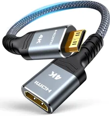 【特価セール】20cm HDMI HDMI Mini Mini HDMI HDMI ケーブル Mini 4K@60Hz to オスメス 双方向伝送 変換 変換アダプター 延長 Snowkids