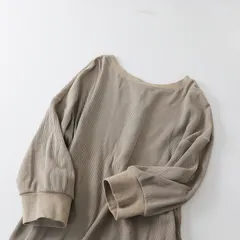 美品 大きいサイズ ローズティアラ Rose Tiara パールボタンサーマルワンピース 42/ベージュ コットン【2400013540582】