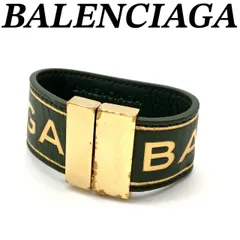 美品 バレンシアガ サイクル ブレスレット レザー ブラック バングル BALENCIAGA - □新品□未使用□ BALENCIAGA バレンシアガ レザー