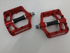 ROCKBROS(ロックブロス)自転車ペダル フラットペダル 軽量 アルミ合金 滑り止め mtb ロードバイク クロスバイク ベアリング 9/16インチ スパイク付き