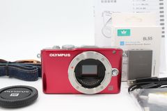 ＜＜シャッター数4,129回！！＞＞【美品】OLYMPUS オリンパス ミラーレス一眼 PEN Lite E-PL3 ボディ レッド E-PL3 BODY RED #LE2024900
