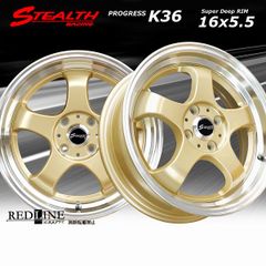 ステルスレーシング K36　16x5.5J　人気のスーパーディープ2段リム!! 軽四カスタム用ホイール+　KENDA KR20 165/50R16 タイヤ付4本セット