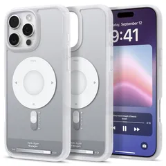 【17年社歴の技術力】Spigen iPhone 16 Pro Max ケース MagSafe対応 クリア ストラップホール 米軍MIL規格 ウルトラ・ハイブリッド・マグフィット ACS08006 (クラシック・シルバー)