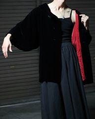 -1990s EURO vintage Germany made velour dolman sleeve 羽織 cardigan ユーロビンテージ ドイツ製 ドルマンスリーブ ベロア ベルベット カーディガン