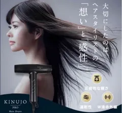 ★期間限定値下げ★【新品未使用】ブラック/キヌージョ/ドライヤー KINUJO、ホテル向けドライヤー限定色ミストブラック 一般販売も