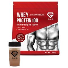 プロテイン ホエイプロテイン 1kg スタンダード シェイカーセット ココア風味 1kg GronG（グロング）