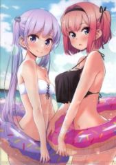 [중고] 클리어 파일 료풍 아오바 & 모치즈키 단풍 신작 A4 클리어 파일 [코믹스 NEW GAME! 10 권] 토라노아나 구입 특전