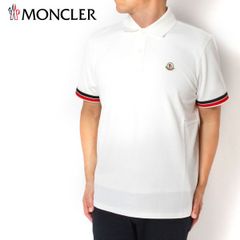 25SSモデル モンクレール MONCLER ワッペン+スリーブライン 鹿の子ポロシャツ【オフホワイト】 8A00020 89A16 034/【2025SS】m-tops