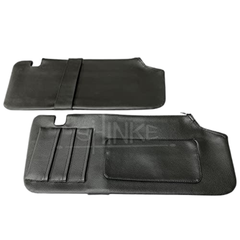 サンバイザーカバーセット 左右2P ブラックレザータイプ エブリイバン DA17V JOIN / JOINターボ / PC用 6型不可 適合 収納ポケット カード入れ フック 軽自動車 内装 ドレスアップ インテリア カスタム パーツ 車 おしゃれ