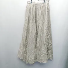 ◇ Couture Brooch クチュールブローチ ロング丈 フレア スカート サイズ38 グレージュ系 レディース E  【1407180035836】