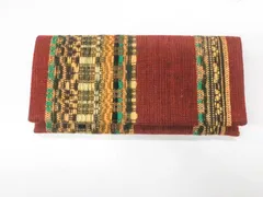 北海道手織紬（ユーカラ織）　『ミズバショウ』 クラッチバッグ 香り袋 セット 北海道手織紬（ユーカラ織） 『ミズバショウ』 クラッチバッグ