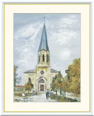 モーリス ユトリロ、「サンノアの風車」、希少な画集より、新品高級額・額装付 モーリス ユトリロ、「サンノアの風車」、希少な画集より、新品