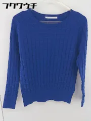 ◇ URBAN RESEARCH DOORS アーバンリサーチ コットン ニット 長袖 セーター サイズONE ネイビー レディース 【中古】 【1105310019656】