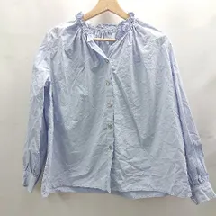 ◇ ⊂ N. Natural Beauty Basic 長袖 ブラウス サイズM ブルー レディース E  【1503050044370】