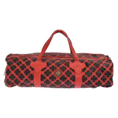 CHROME HEARTS (クロムハーツ) DUFFLE GYM BAG-CEME/ダッフルバッグ CHクロスパッチレザーボストンバッグ ブラック/レッド Mのサムネイル