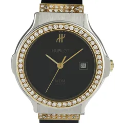 ウブロ HUBLOT MDM クラシック 1391.100.2.054 腕時計 SS YG ラバー クォーツ ブラック レディース 【中古】のサムネイル