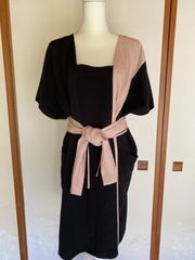 ストール付きロングベスト