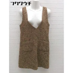◇ Techichi テチチ ノースリーブ 膝丈 ワンピース サイズM ブラウン マルチ レディース 【中古】 【1002798468672】のサムネイル