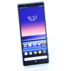 【液晶美品＊電池良好】Softbank SIMフリー Xperia 5 901SO ブルー